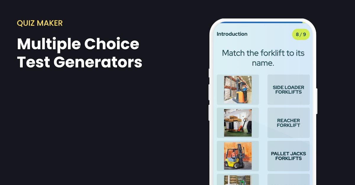 Multiple Choice Test Generators